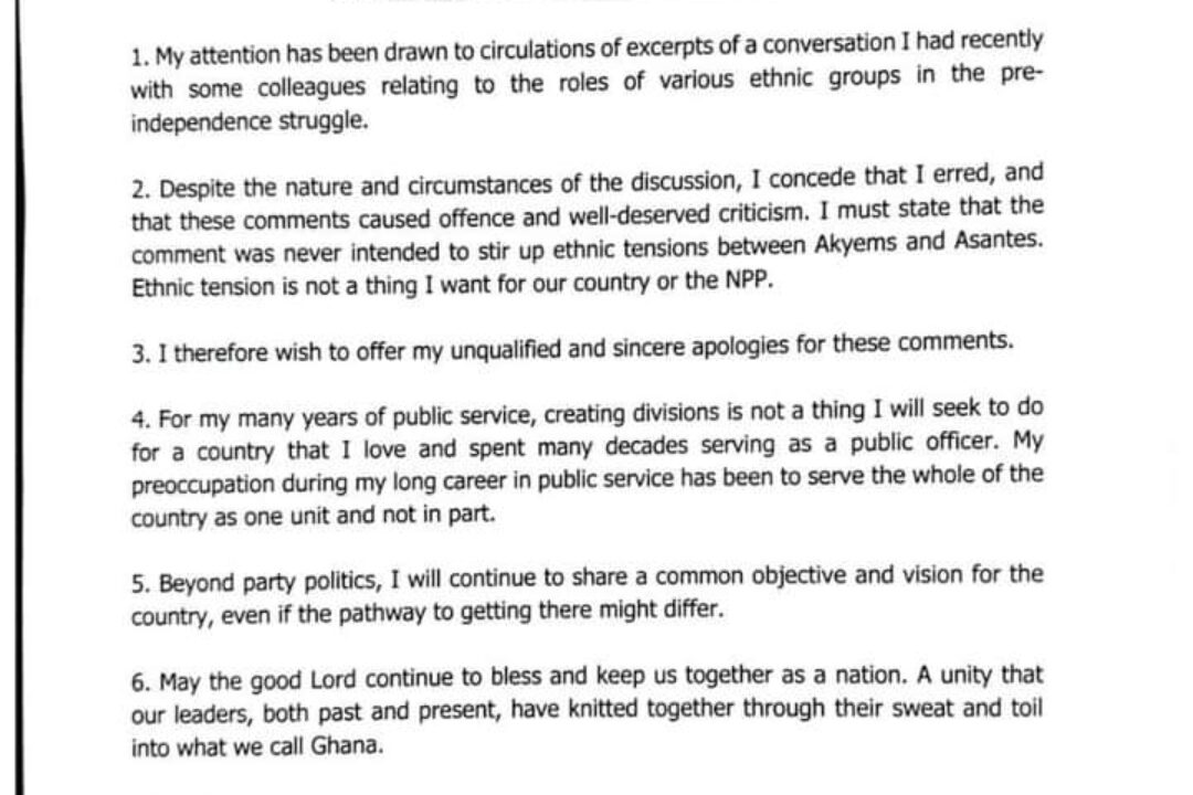 YAW OSAFO MAAFO EATS HUMBLE PIE, APOLOGIZES TO ASANTEMAN