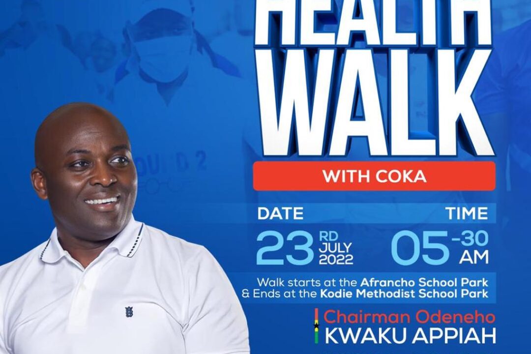 AFIGYA KWABRE SOUTH HEALTH WALK WITH COKA SLATED FOR SATURDAY 23