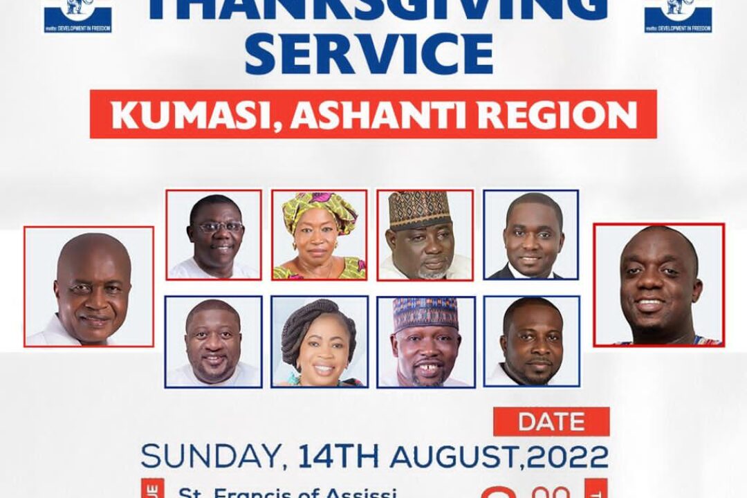 Newly Elected NPP Nat’L Executives to storm Kumasi for Thanksgiving on Friday 12