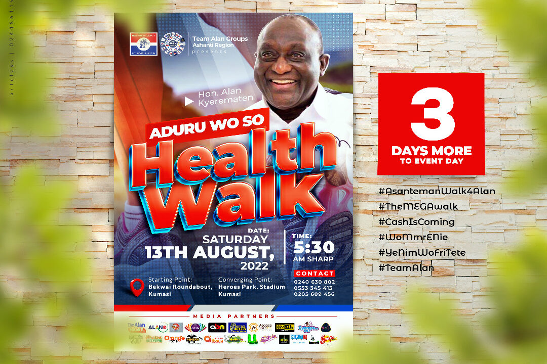 Flagstaff House, JFK and Alan Can’t Stop Kumasi Walk