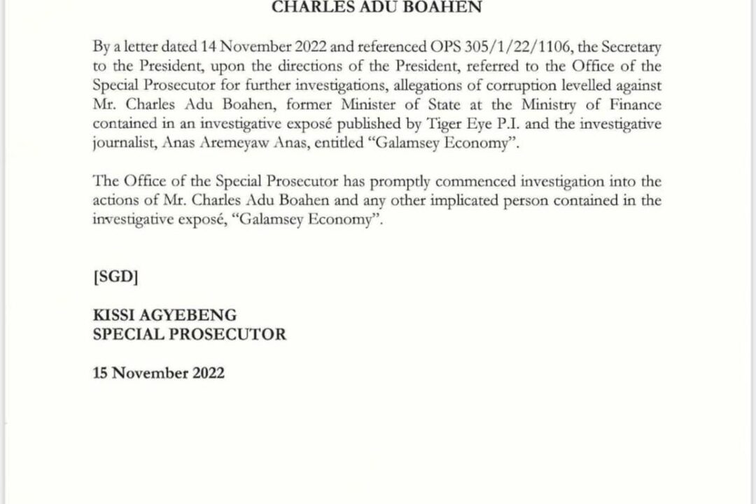 ‘Galamsey Economy’:OSP COMMENCES INVESTIGATION-Kissi Agyebeng