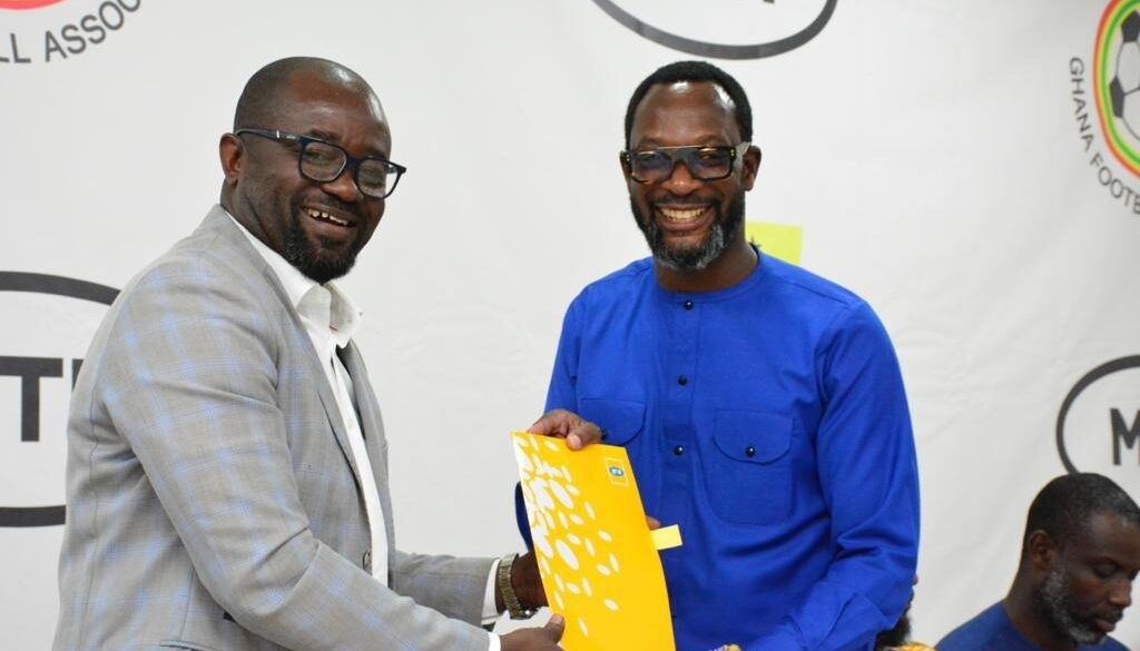 President of GFA Kurt Okraku and CEO of MTN Selorm Adadevoh