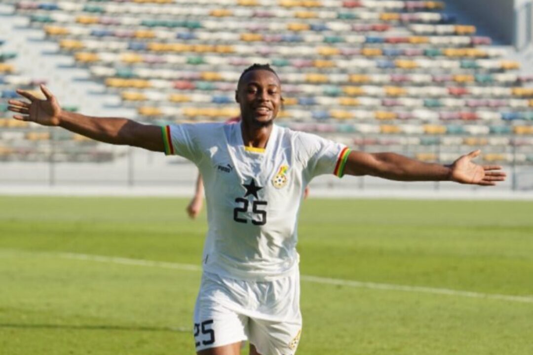 BIG JUBILATION…as Antoine Semenyo scores first Black Stars goal ahead of 2022 FIFA World Cup