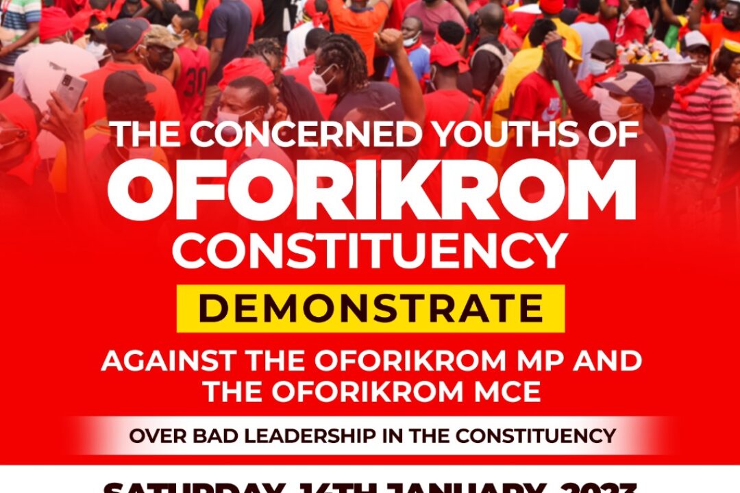 All set for Oforikrom concerned youth massive demonstration against MP and MCE on Saturday 14