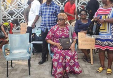 JUST IN: Former CJ Sophia Akuffo joins picketing pensioners against DDEP
