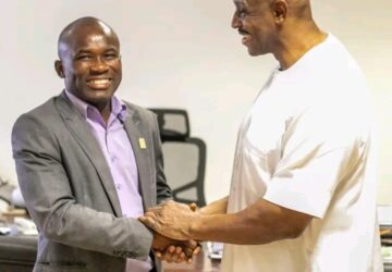 HERBERT MENSAH PAYS COURTESY CALL ON NSA BOSS