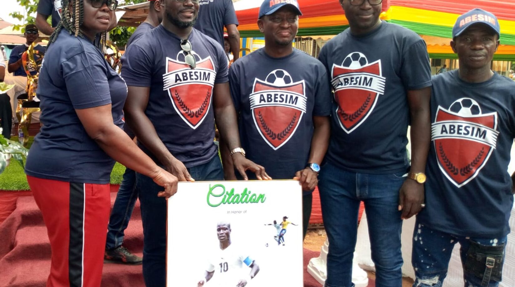 Deputy A-G joins Abesim youth to honour Stephen Appiah