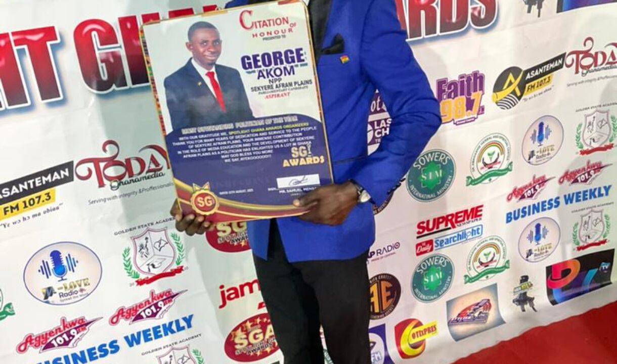 GEORGE AKOM HONOURED AS MOST OUTSTANDING POLITICIAN