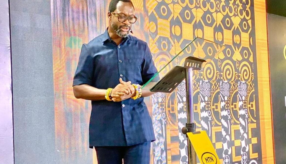 Selorm Adadevoh, Chief Executive Officer updating shareholders and investors during MTN's Half Year Results Announcement