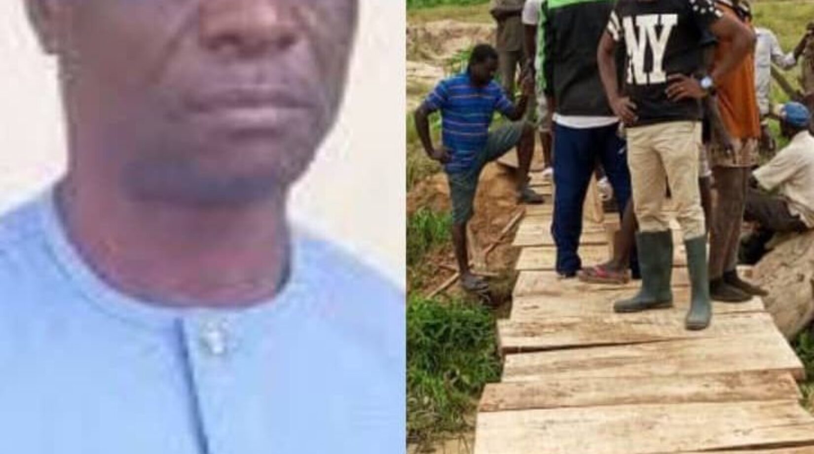A/R:Ahafo Ano South DCE Fixes Dilapidated Bridge to Save Lives