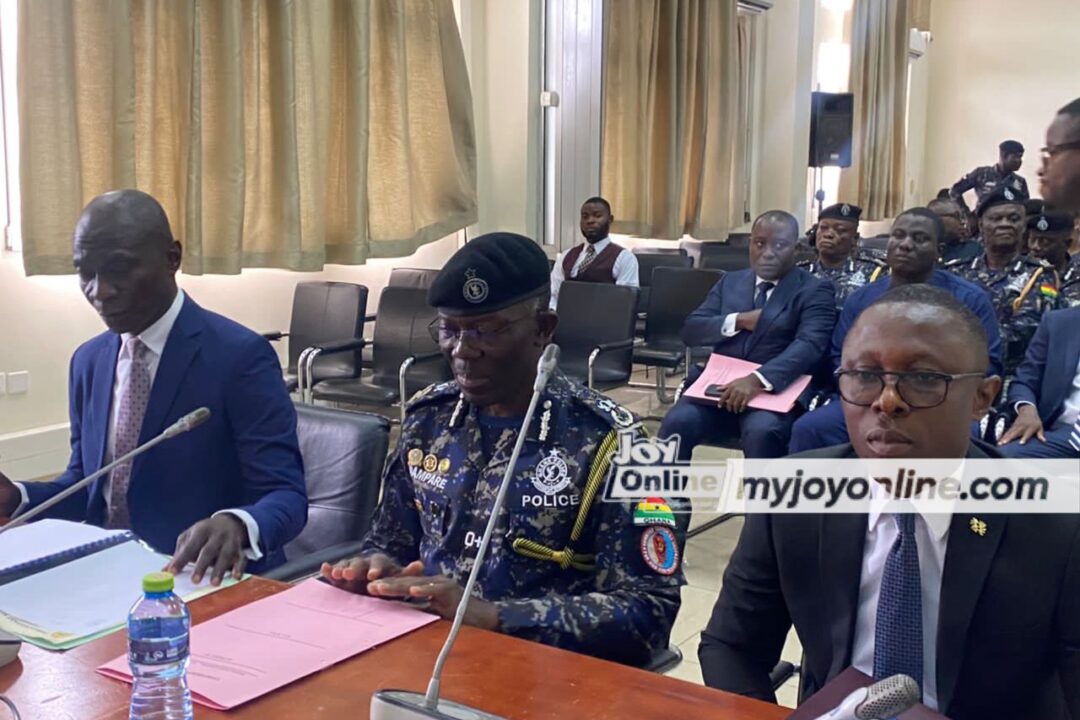 IGP Dr.Akuffo Dampare testifies before committee over leaked tape plotting his removal