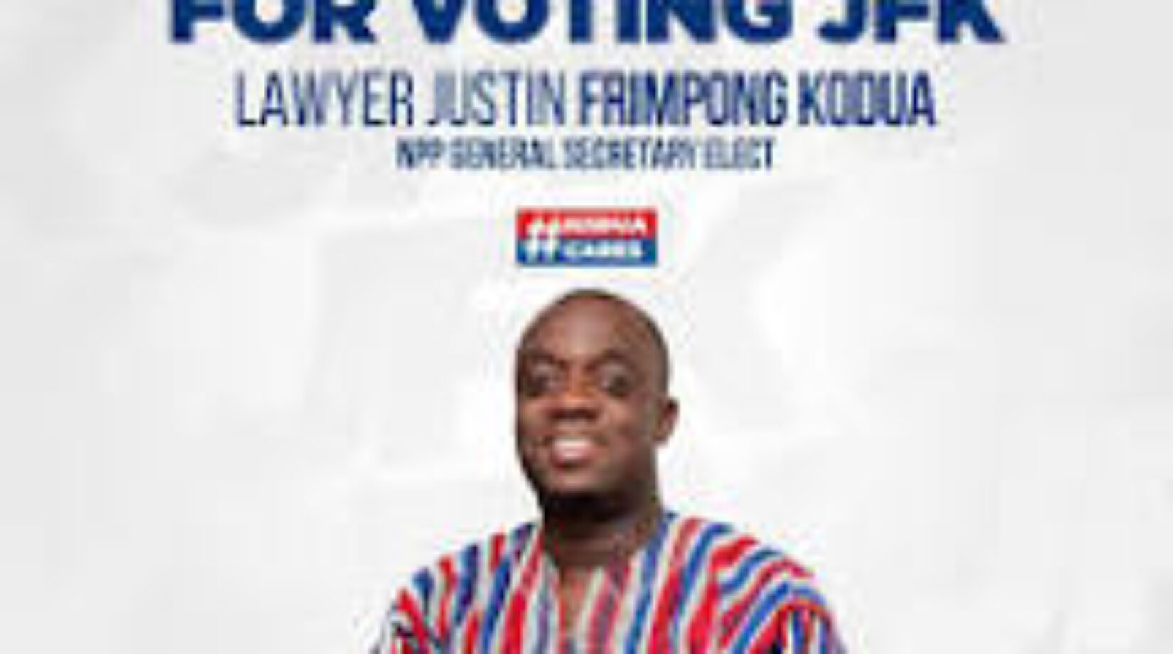 Justin Kodua Frimpong brings maturity to NPP’s internal Elections Management-Top Broadcast Journalist