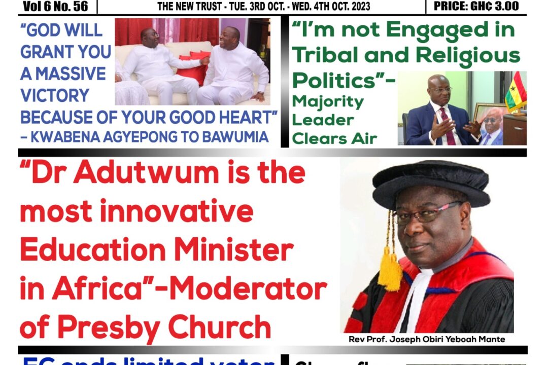 Tuesday,3rd Occasion,2023 Edition of The New Trust Newspaper