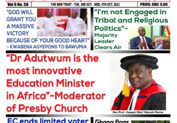 Tuesday,3rd Occasion,2023 Edition of The New Trust Newspaper