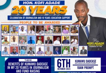 Kumawu-Dadease community has benefited massively from my 20 years as a journalist, assembly member – Hon. Kofi Adade asserts