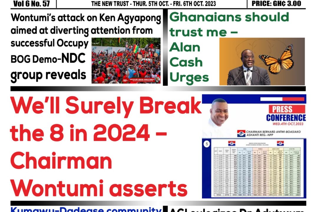 Thursday,5th October,2023 Edition of The New Trust Newspaper