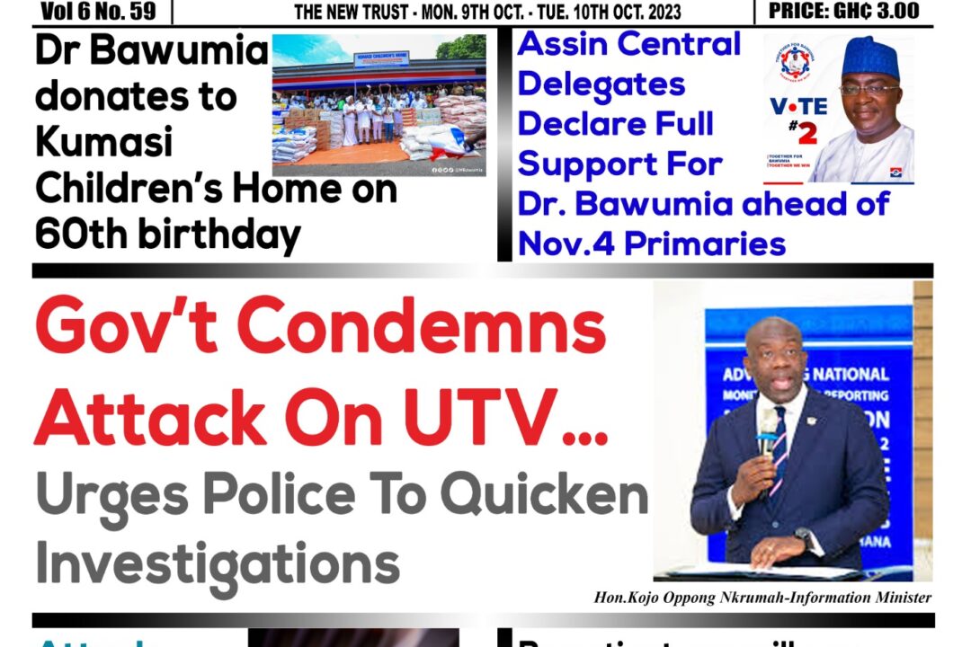 Monday,9th October,2023 Edition of The New Trust Newspaper