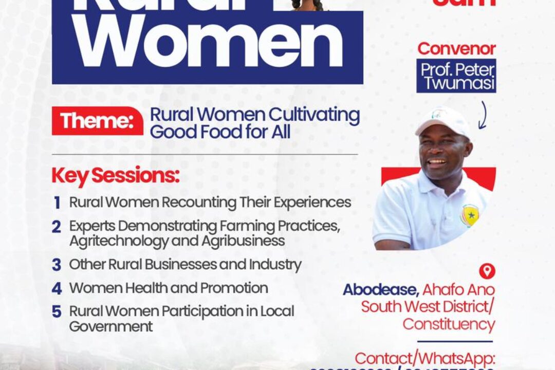 Prof. Peter Twumasi Honors Women in Ahafo Ano South West on Int’L Day of Rural Women.