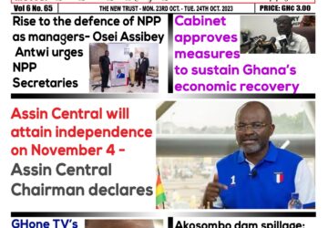 Monday,23rd October,2023 Edition of The New Trust Newspaper