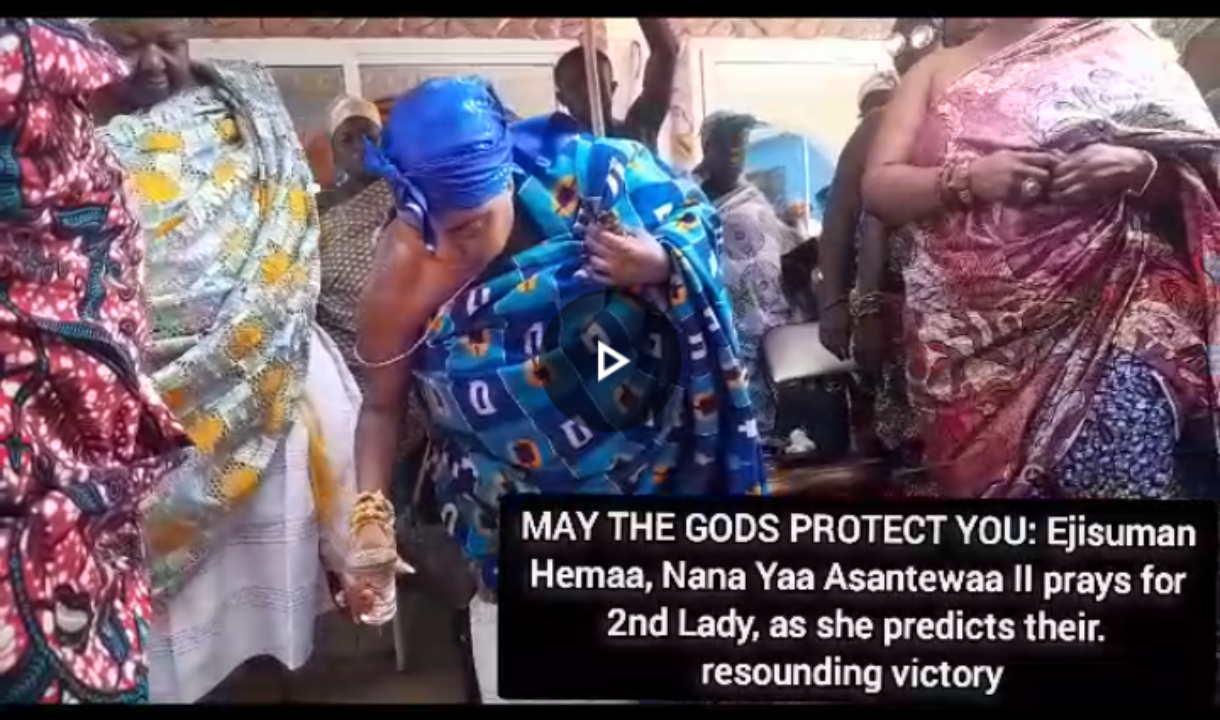 Video:May the Gods of Our Land Give your husband massive victory-Amansie Queen mothers prayed for Mrs.Samira Bawumia
