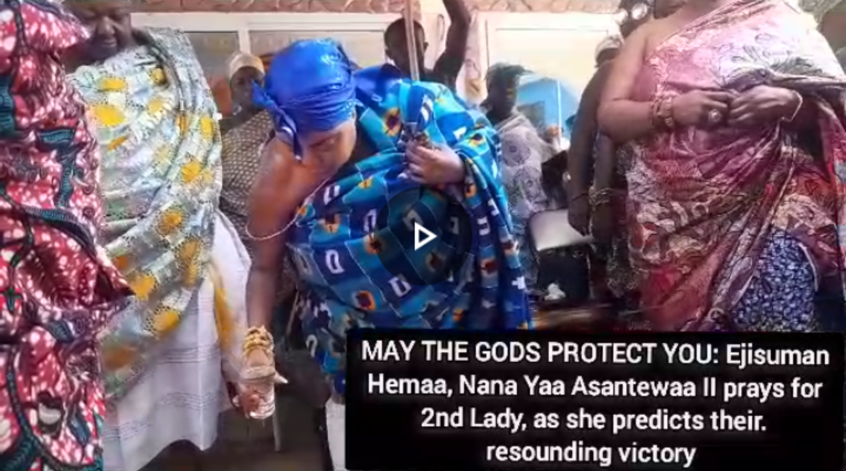 Video:May the Gods of Our Land Give your husband massive victory-Amansie Queen mothers prayed for Mrs.Samira Bawumia