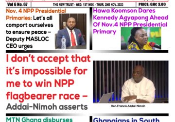 Wednesday,1st November,2023 Edition of The New Trust Newspaper