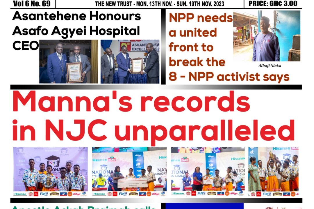 Monday,13th November,2023 Edition of The New Trust Newspaper