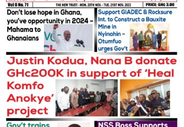 Monday 20th November,2023 Edition of The New Trust Newspaper