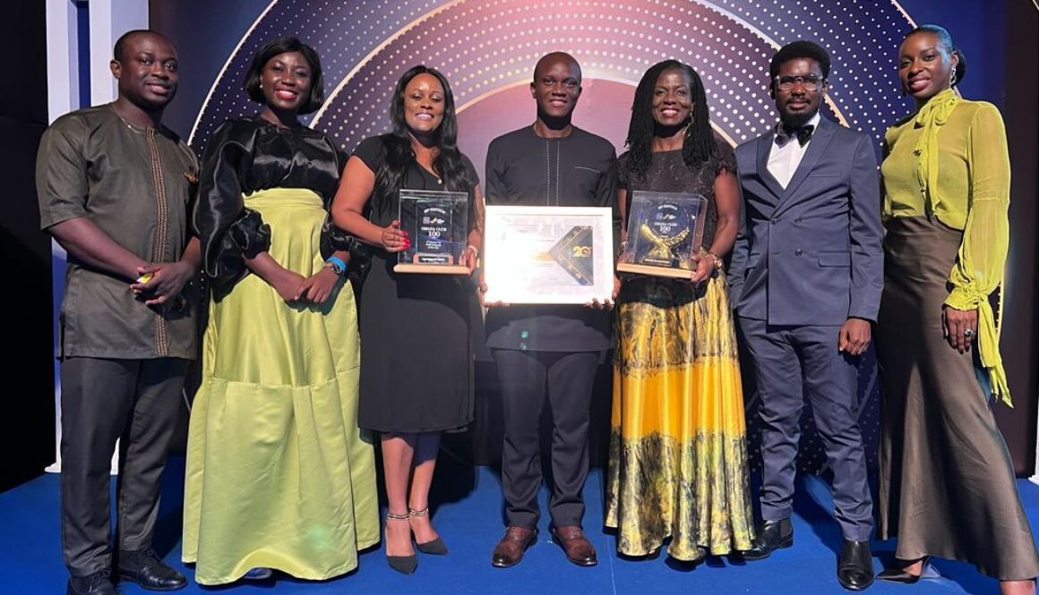 MTN Team with the Ghana Club 100 Awards