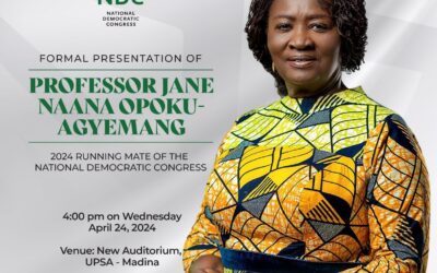 NDC TO OFFICIALLY OUTDOOR RUNNING MATE TOMORROW