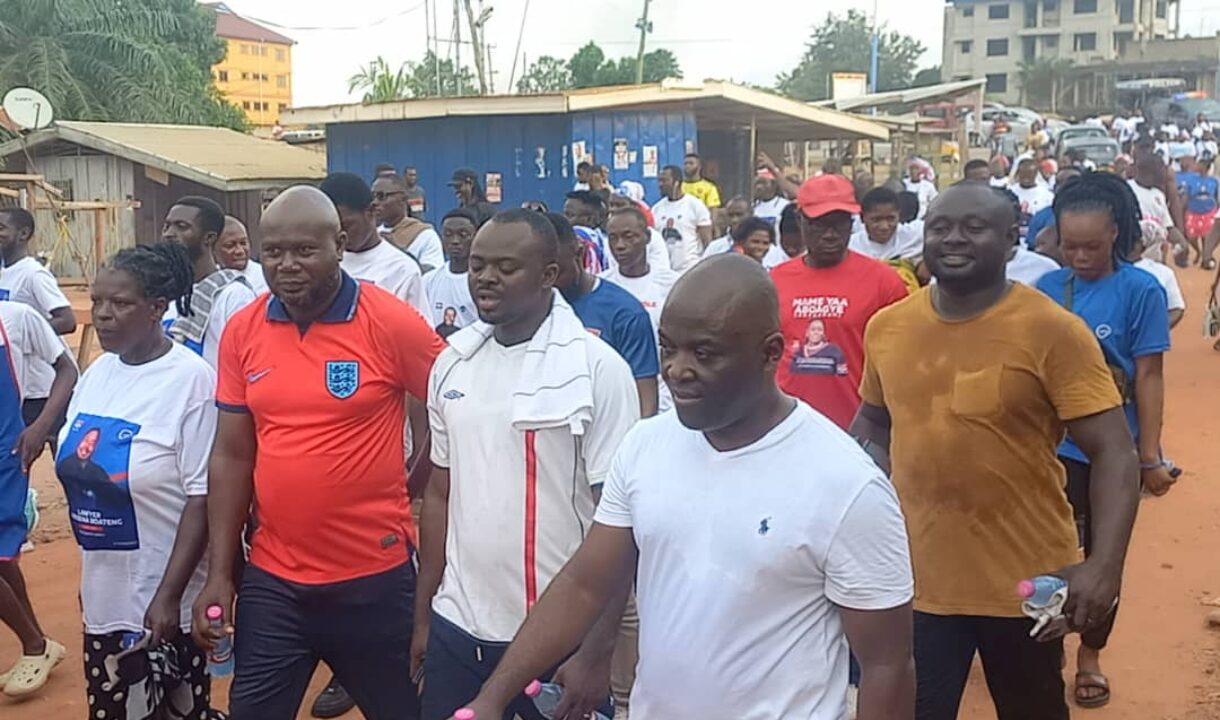 Pictures & Video: COKA shakes Ejisu with Unity Walk to rally support for Lawyer Kwabena Boateng
