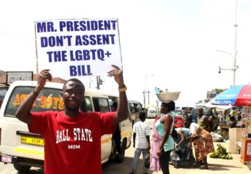 Man Protests Against Anti-Gay Bill