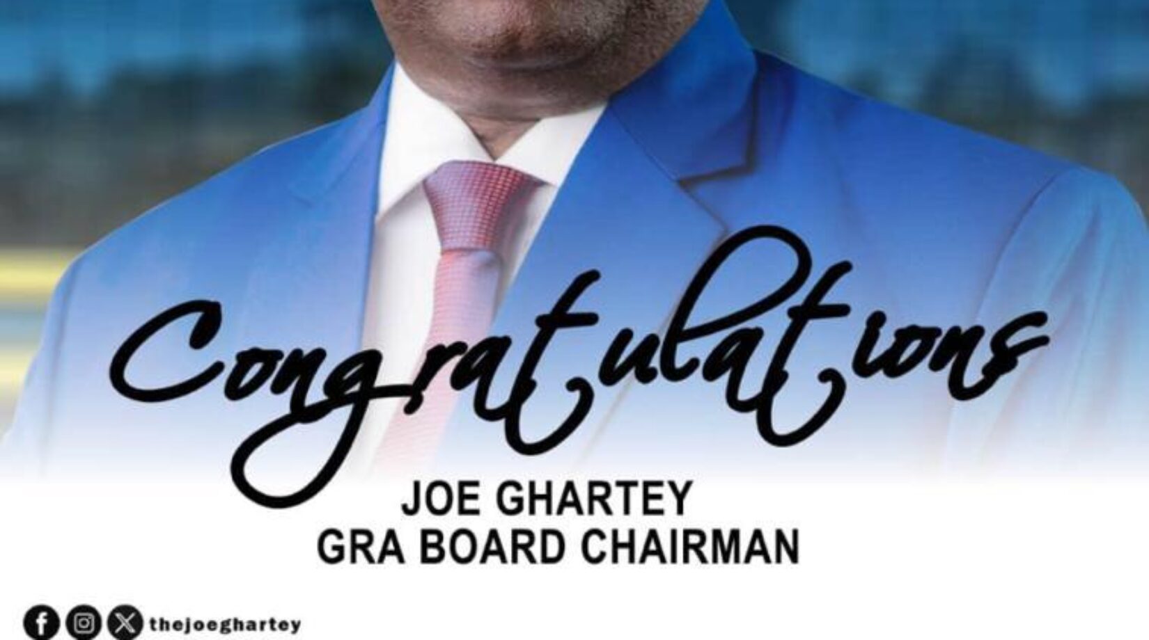 Joe Ghartey appointed GRA Board Chairman