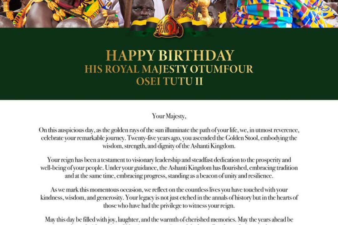 Dr.Mathew Opoku Prempeh pens powerful message to celebrate Otumfuo on His 74th Birthday