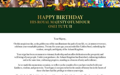 Dr.Mathew Opoku Prempeh pens powerful message to celebrate Otumfuo on His 74th Birthday