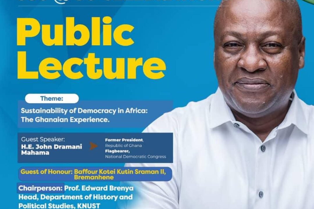 John Mahama to storm Ashanti region for Public lecture at CSU today