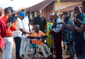 COKA shows love to physically Challenged man in Offinso South,donates brand new Wheelchair, Cash to him