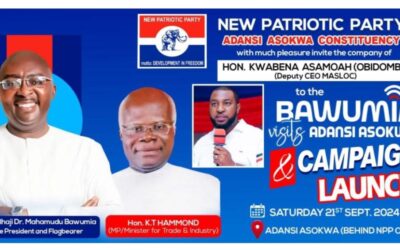 Dep. MASLOC CEO  to storm Adansi Asokwa in support of KT Hammond and  Bawumia ahead of December polls