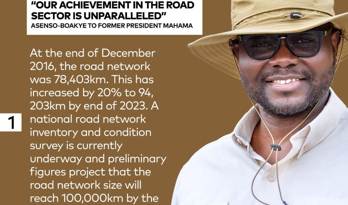 Infographics:”Our achievement in the road sector is unparalleled”-Asenso Boakye to John Mahama