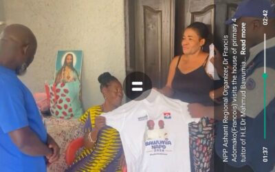 Video:Ashanti NPP Organizer visits Bawumia’s Primary 4 tutor house