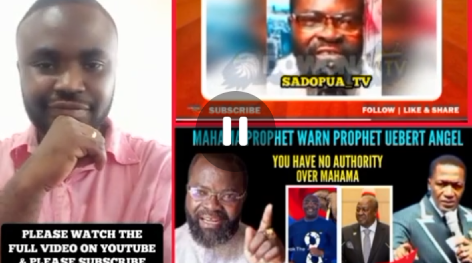 Video:”YOU HAVE NO AUTHORITY OVER MAHAMA” – Mahama’s Senior Prophet dares Prophet Angel