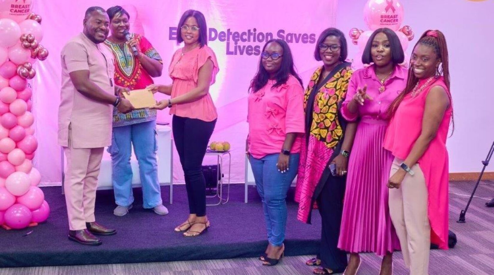 MTN employees support breast cancer patients