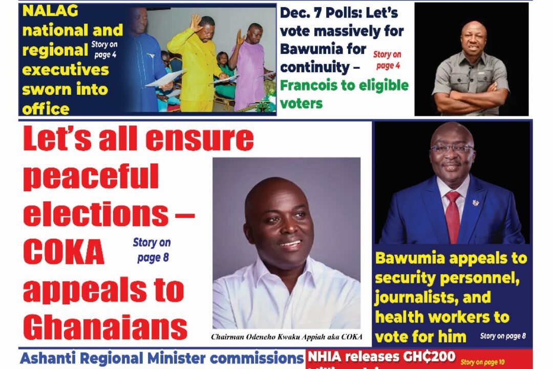 Monday,2nd December,2024 edition of The New Trust Newspaper