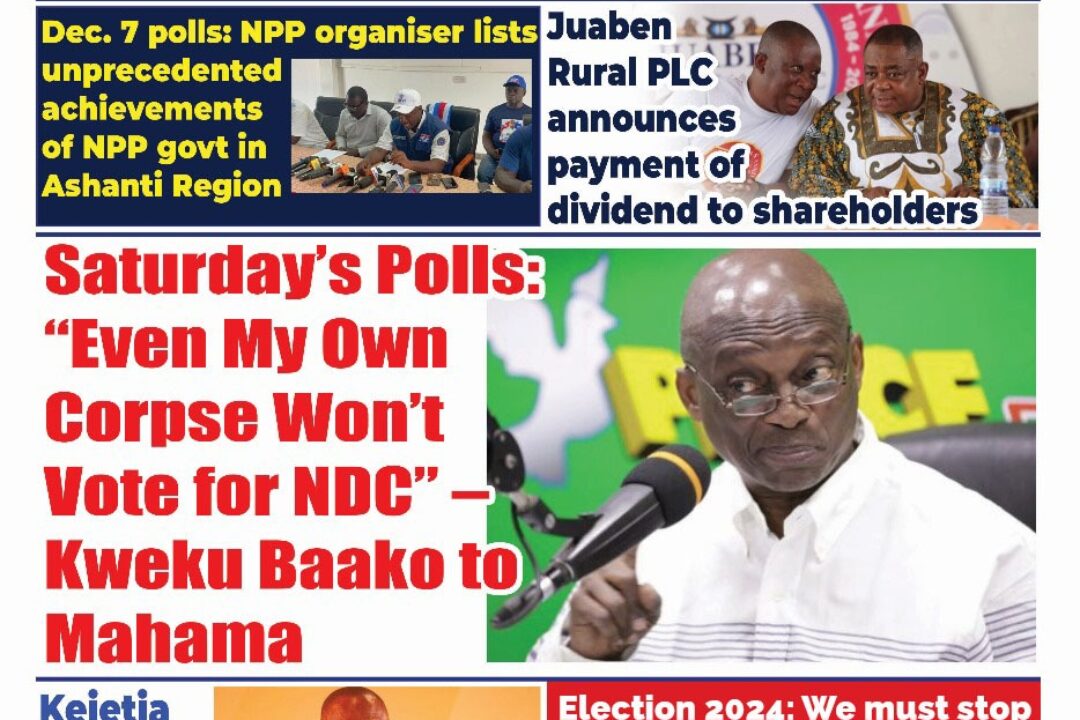 Thursday,5th December,2024 edition of The New Trust Newspaper