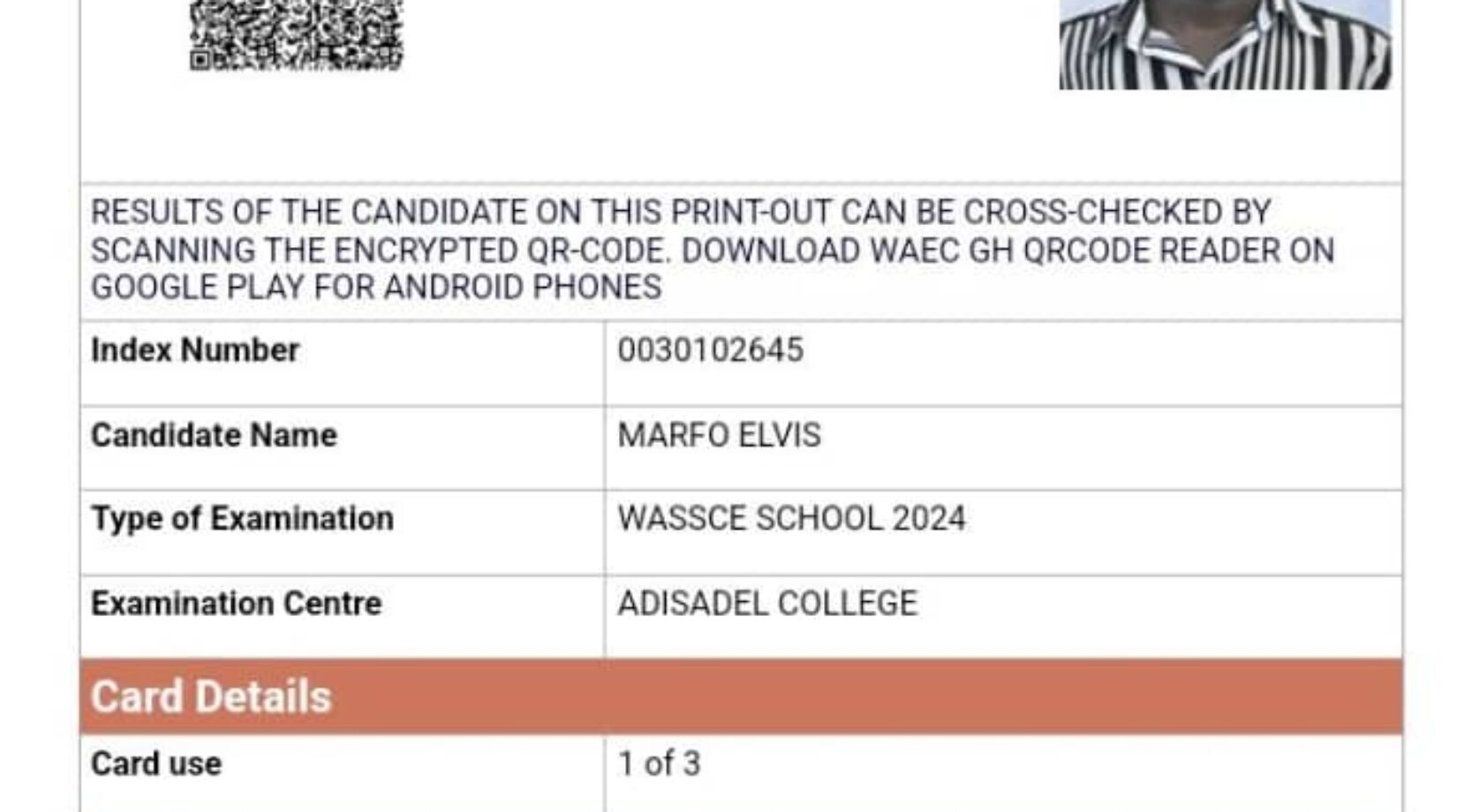 Sekyere Kumawu: Brilliant student with 8 A1s in WASSCE seeks financial support to pursue medical degree