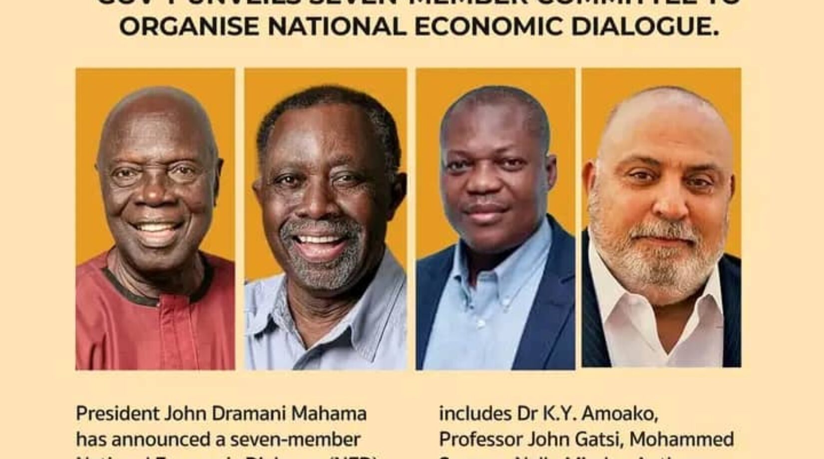 Pres John Mahama forms seven-member committee for National Economic Dialogue