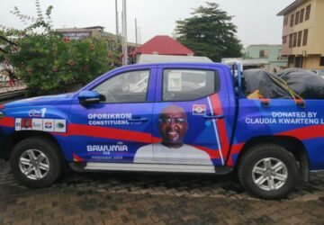 Tension rocks Oforikrom NPP…as constituency chairman is forced to return pickup donated by Claudia Lumor to save his life