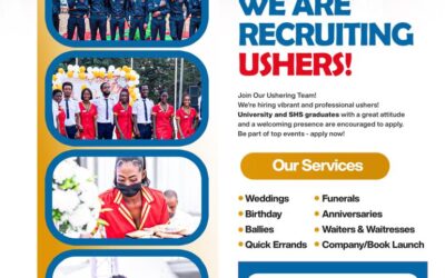 AE Ushering Agency CEO announces big recruitment of ushers…urges university & SHS graduates to apply