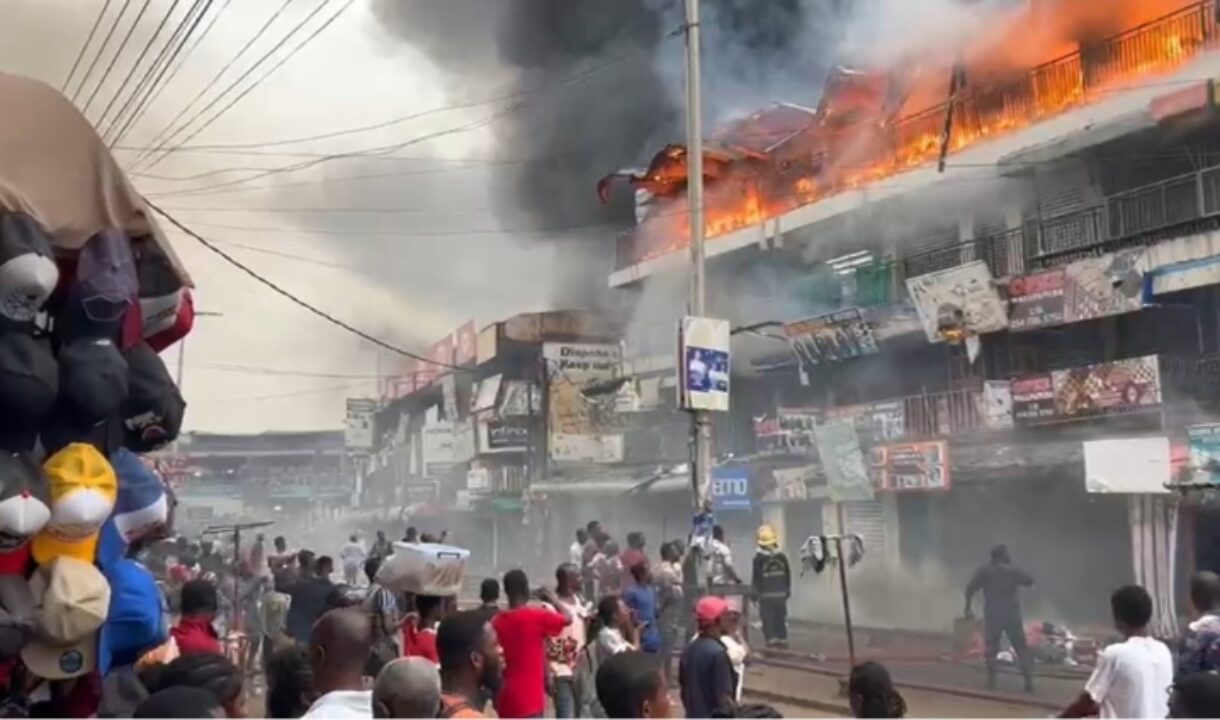 ‘Unquenchable fire’ consumes dozens of shops at Adum in Kumasi