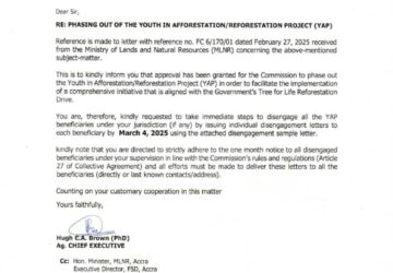 Leaked letter:Govt to sack over 40,000 beneficiaries of Youth in Afforestation & Reforestation